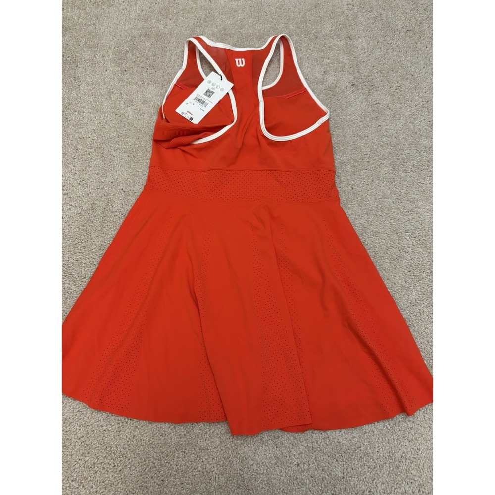 New Wilson Tour Perforated Unlined Orange Dress Preppy 128$ Value Size Medium - Picture 3 of 7